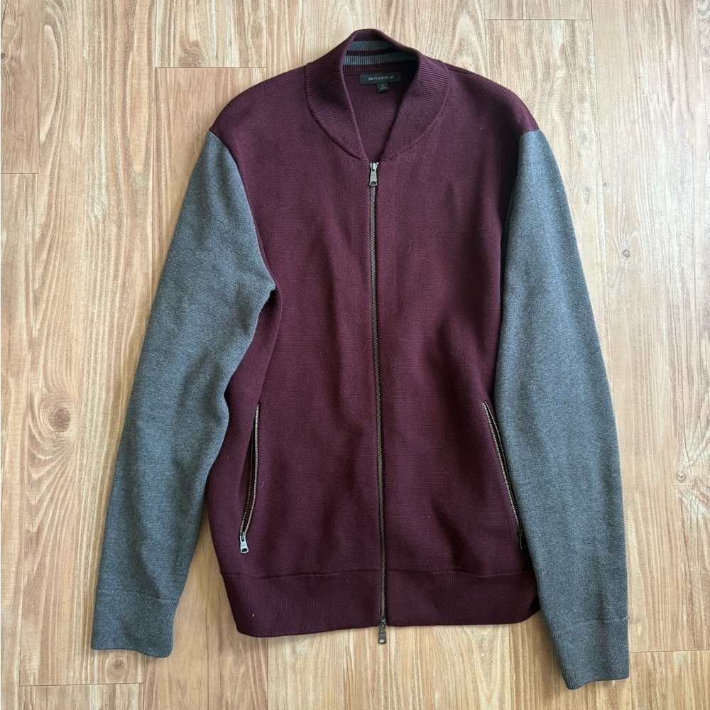 Kevin Love Designer Style Burgundy and Gray Jacket